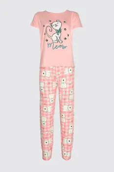 

Trendyol Cat Printed Knitted Pajamas Set THMSS20PT0424