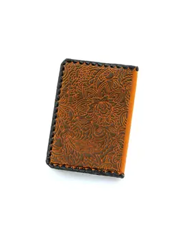 

KAZHAN обложка для паспорта ручная работа 100% натуральная кожа O 6.1 GNR рыжий цвет