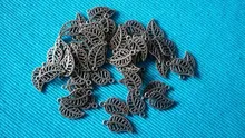 Colgantes de hojas de árbol de 17x9mm, 50 Uds., colgantes, collar, pulsera, tobillera, accesorios para fabricación de joyas, DIY