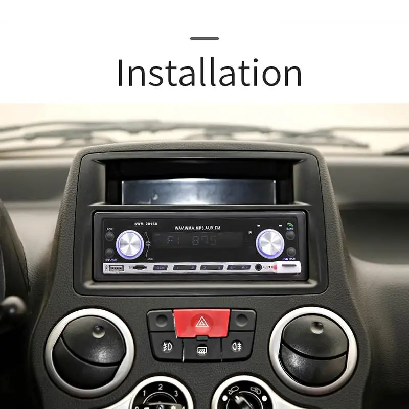 1Din Автомагнитола Bluetooth Aux FM USB автомобильный аудио плеер 1 Din In-Dash стерео Автомагнитола Автомобильный MP3-плеер с пультом дистанционного управления