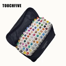 Touchfive художественный маркер 30/40/60/80/168 Цвет Набор двойной кончик кисти для рисования манги Краски эскиз спиртовой фломастер для офиса и школы