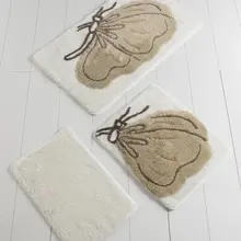 Коврик для ванной-коврики | коврик для ванной нескользящие Противоскользящие коврики набор 60X100 см 3л кокон ecru-50X60 Cm-40X60 см