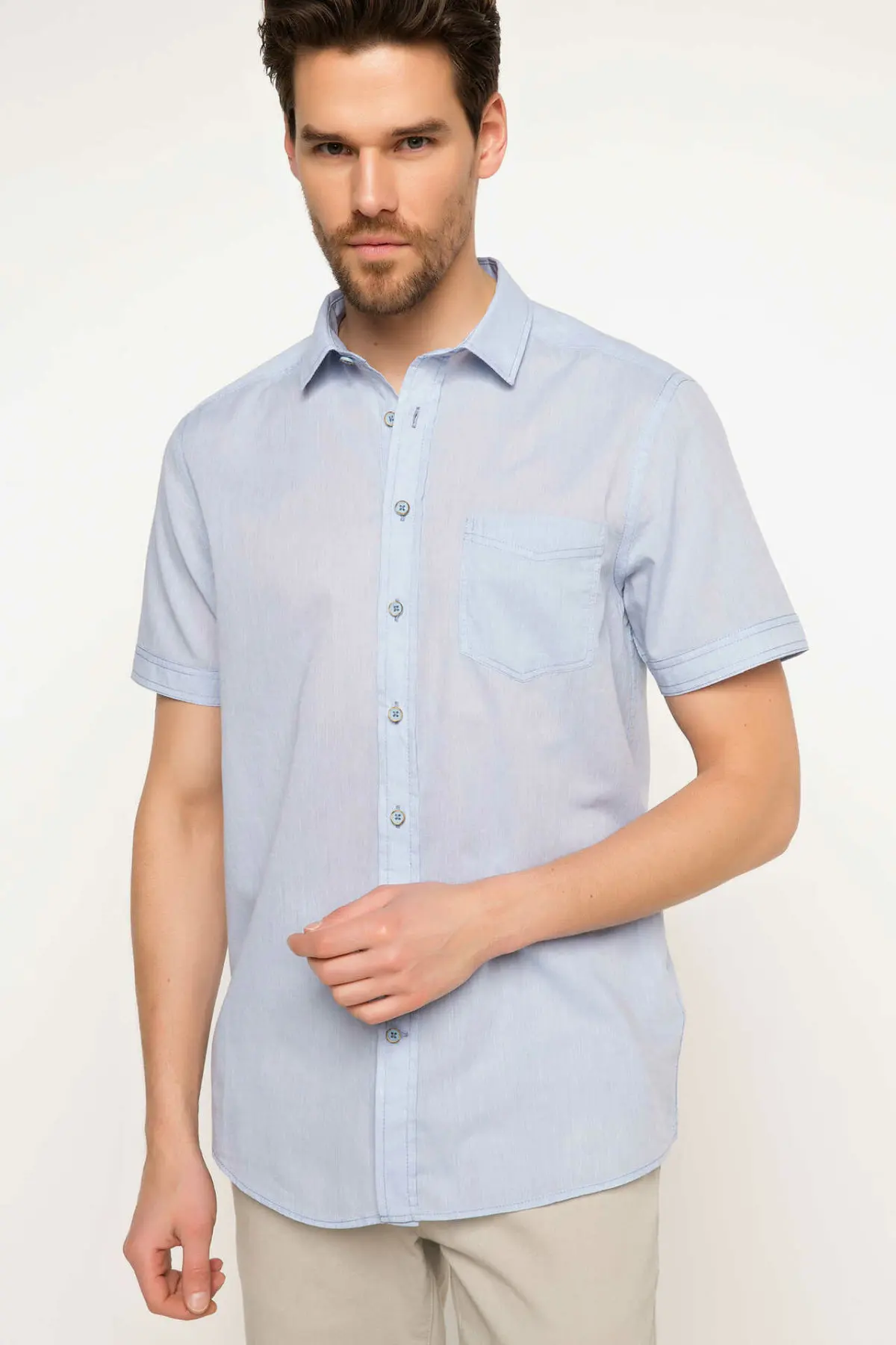 Shirt-G8833AZ17SM с короткими рукавами DeFacto Man