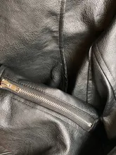 Jacket Short Winter Coat Faux-Leather Mozuleva Black Women Retro PU Turn-Down-Neck Loose