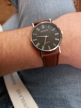 Reloj de cuero decorativo con correa para hombre, deportivo, de pulsera