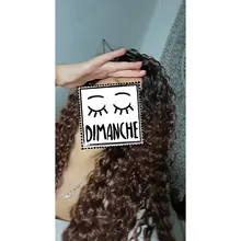 Pelucas sintéticas Afro rizadas para mujeres negras, cabello ondulado oscuro largo, resistente al calor, de media mano, para fiesta