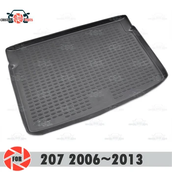 

Trunk mat for Peugeot 207 hatchback 2006~2013 trunk floor rugs non slip polyurethane dirt protection interior trunk car styling