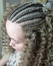 Ídolo de moda Afro rizado pelo sintético resistente al calor, paquetes de pelo de onda profunda extensiones marrón 2 unids/lote 26 pulgadas de la armadura del pelo