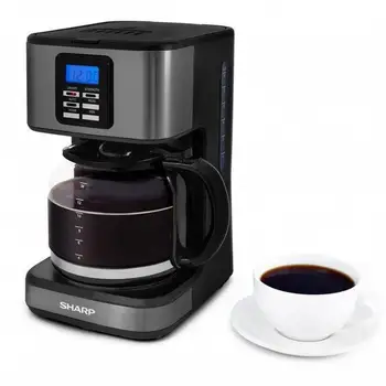 

Cafetera de goteo sharp sa-bc2002i acero/negro - 900w - hasta 14 tazas - filtro permanente - capacidad 1.8l - jarra de cristal