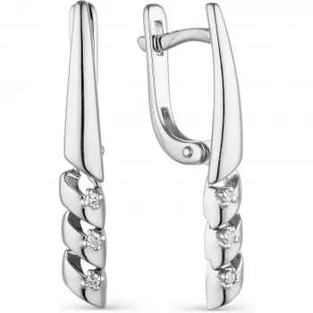 

Alcor earrings with 6 diamonds in white gold