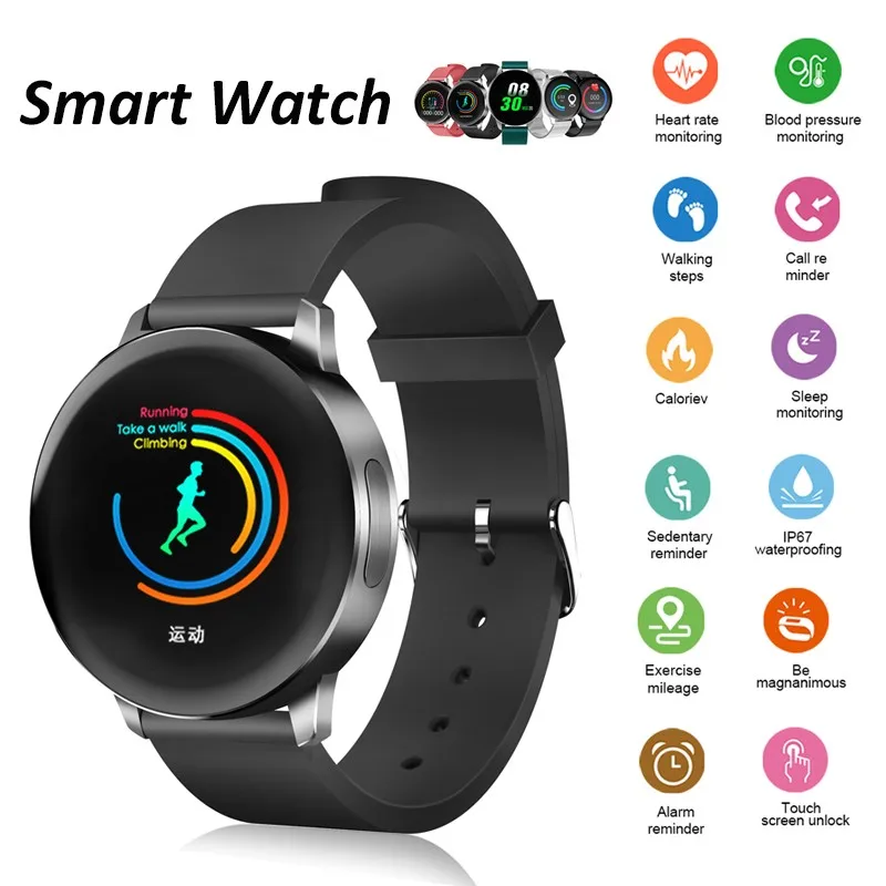 

GT58 Smart Watch anti-lost Reminder Fitness Goal Setting Heart Rate Blood Pressure Smart Bracelet Android IOS reloj inteligente