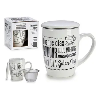 

Cup with Tea Filter Porcelain (8,5 x 12,5 x 11 cm)