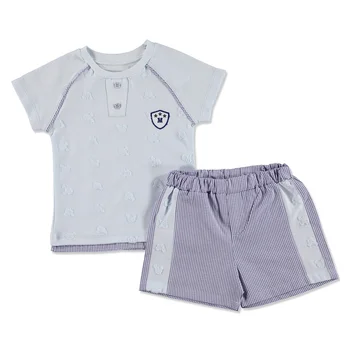 

ebebek Mymio Summer Baby Boy Sailor Bear Poplin Short Sleeve T-shirt 2 pcs Set