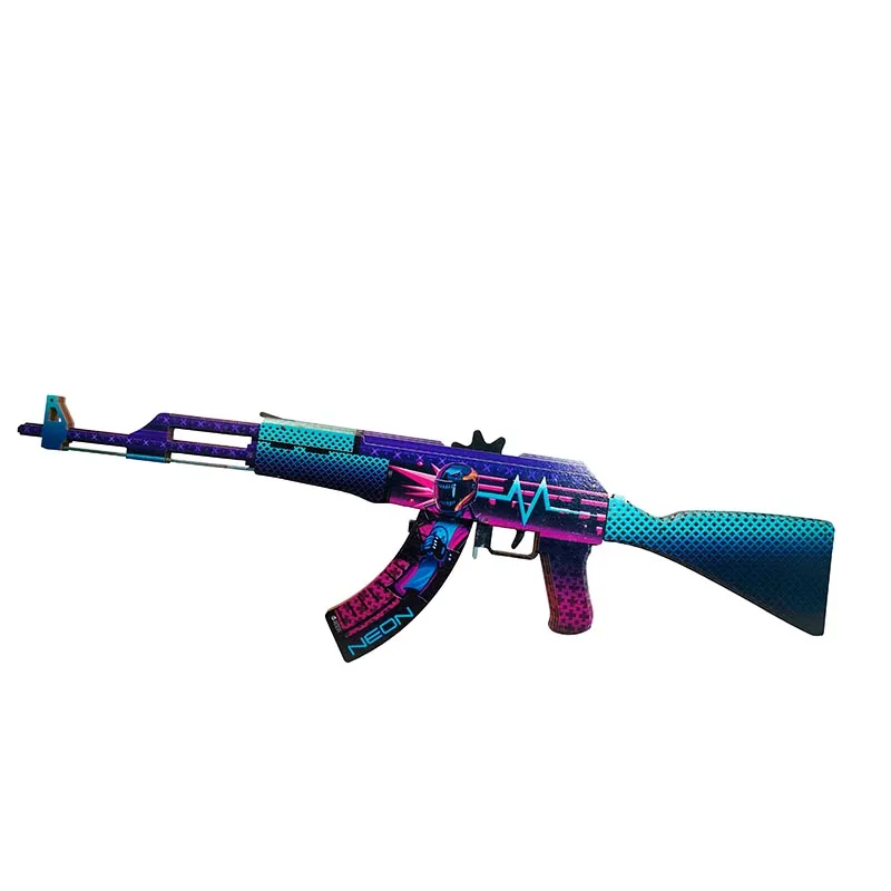Деревянный автомат АК 47 Неоновый гонщик CS GO | Автомат Ak кс го (деревянная