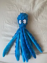 Juguete de peluche de 8 patas con sonido de pulpo para masticar, perro chillón, interactivo