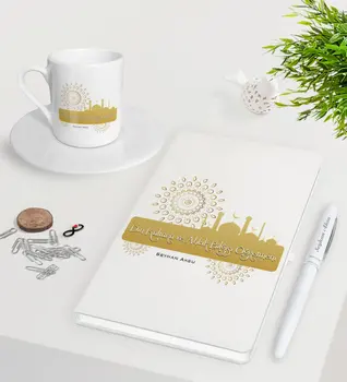 

Personalized Religious Culture And Ethics Teacher White Notebook Pen Turkish coffee Cup Seti-5