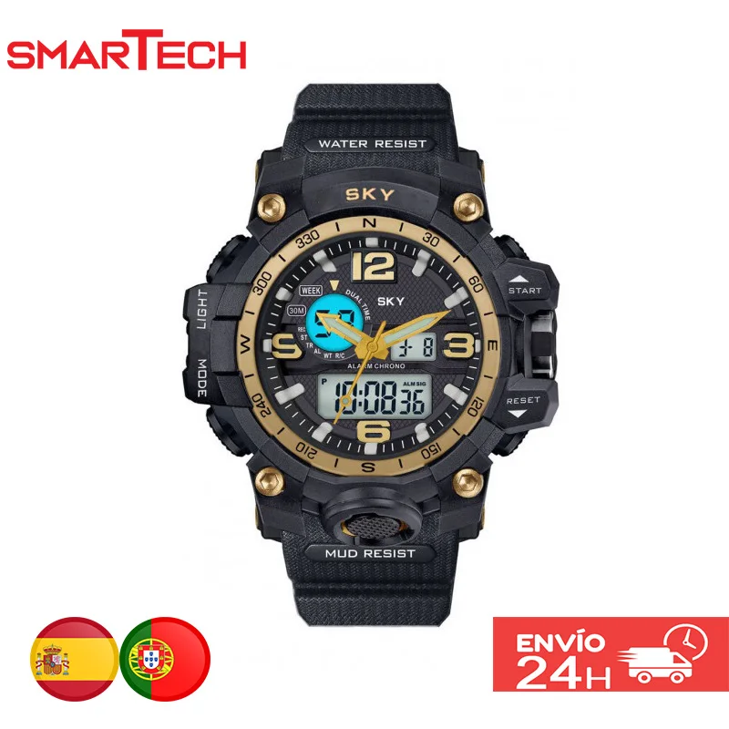 Gran venta Relojes deportivos con esfera grande para hombre, pulsera con reloj digital militar resistente al agua, estilo deportivo hombre gBQLxDNYmyO Gran venta Relojes deportivos con esfera grande para hombre, pulsera con reloj digital militar resistente al agua, estilo deportivo hombre gBQLxDNYmyO