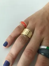 Foxanry-Anillos minimalistas de compromiso de Plata de Ley 925, chapado en oro francés, joyería geométrica multicapa para novia, regalos