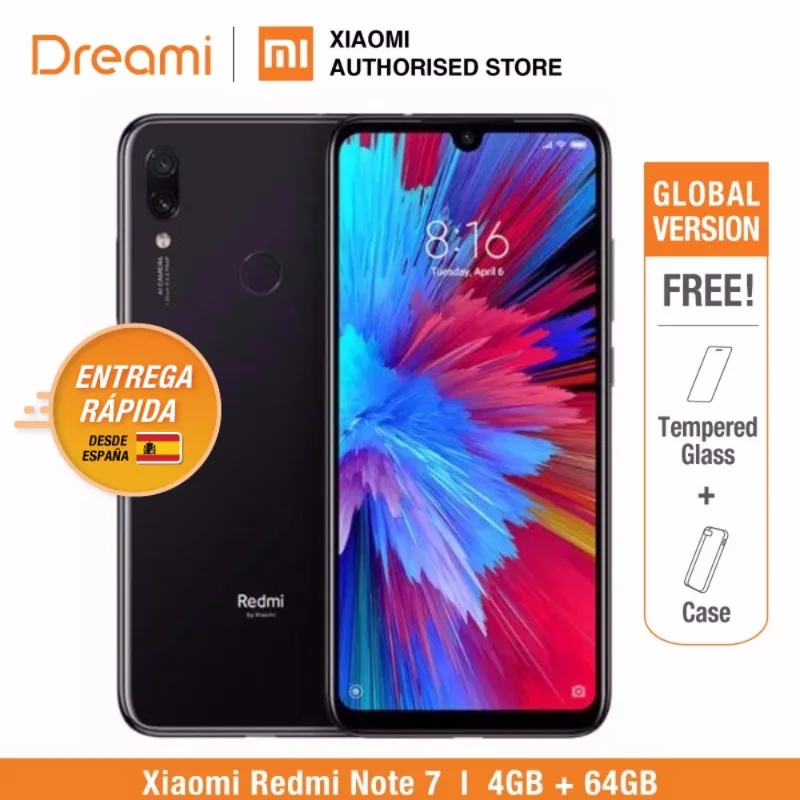 Глобальная версия Redmi Note 7 64 Гб rom 4 Гб ram(Совершенно новая и запечатанная коробка) note7 64 ГБ