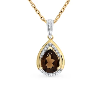 

Gold pendant with diamonds sunlight