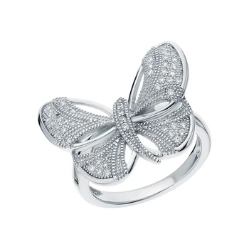 

Silver ring with хризолитами synthetic and cubic zirconium sunlight sample 925