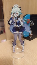 Genshin-figura de Anime de impacto Diluc Venti Klee Keqing Qiqi, soporte acrílico, modelo de placa, decoración de escritorio, señal de pie, llavero de ventilador, regalos