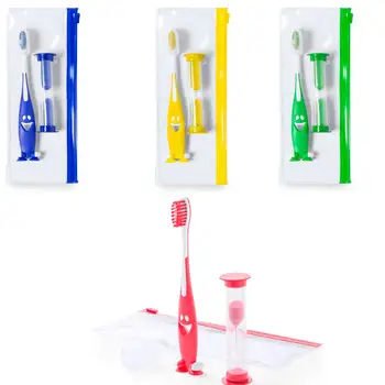 

Lot 15 Set scrub brush theeth's Child Smile, with Watch Sand and cosmetic bag. puzzles child regalos for birthdays, colleges.