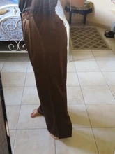 2021 Retro de Color sólido salvaje recto ancho pierna Pantalones mujer primavera nueva moda Coreana de cintura alta pantalones largos