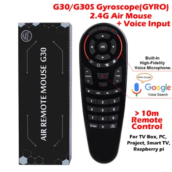 

G30 33 keys IR learning remote control 2.4g air mouse wireless voice air mouse Gyro Sensing Smart remote to Game tv box