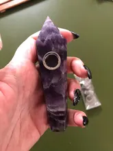 Pipa para fumar de cuarzo Natural, varilla de punto de amatista de sueño, tratamiento de GEMA con filtro de Metal, precio al por mayor, 1 ud.