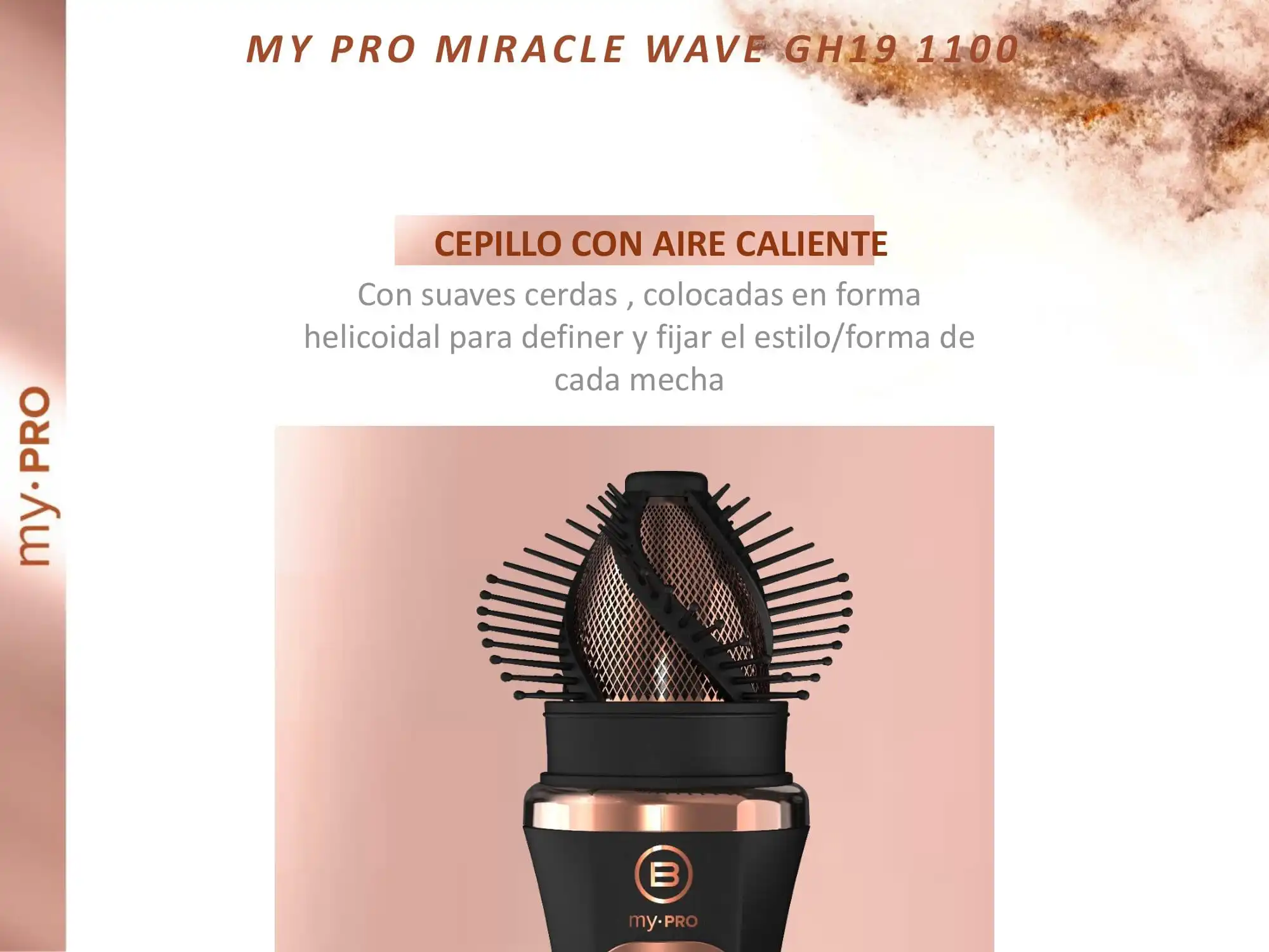 Bellissima Cepillo de Aire My Pro Miracle Wave GH19 1100, Estilizador,  Rotación Automática, Aire Caliente, Seco, Forma| | - AliExpress