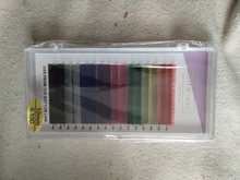 LIFMINRY-extensiones de pestañas suaves de visón, 8 colores, arco iris de color, 16 líneas Premium