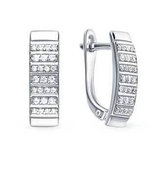 

Silver earrings with cubic zirconia sunlight sample 925