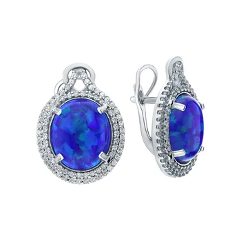 

Sterling silver earrings with cubic zirconia and silver plated imitation sunlight sample 925