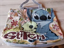 Anime Disney Stitch tendencia bolsos Mickey Mouse bolso Casual mickey Minnie Portátil Bolsa de lona esposas bolsa mujer bolsas de la escuela
