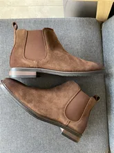 Genuino de los hombres botas de cuero Chelsea de tamaño 39-46 cómodas WOOTTEN de moda de la marca de 2021 hombres botas de zapatos de los hombres # KD463