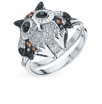 

Silver ring with cubic zirconia sunlight sample 925