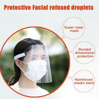 

Protective Adjustable Anti Droplet Dust-proof Full Face Cover Mask Visor Shield Droplet virus Windproof Face Shield Washable