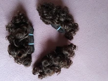 Human-Hair-Extensions Bundles Hair-Weave Short Draw Code Calla Curly Bouncy Dark-Brown