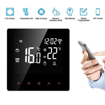 

Me81H16A Touch Thermostat Electric Floor Heating Belt Line Room Thermostat Touch Screen Lcd Display Temperature Controller