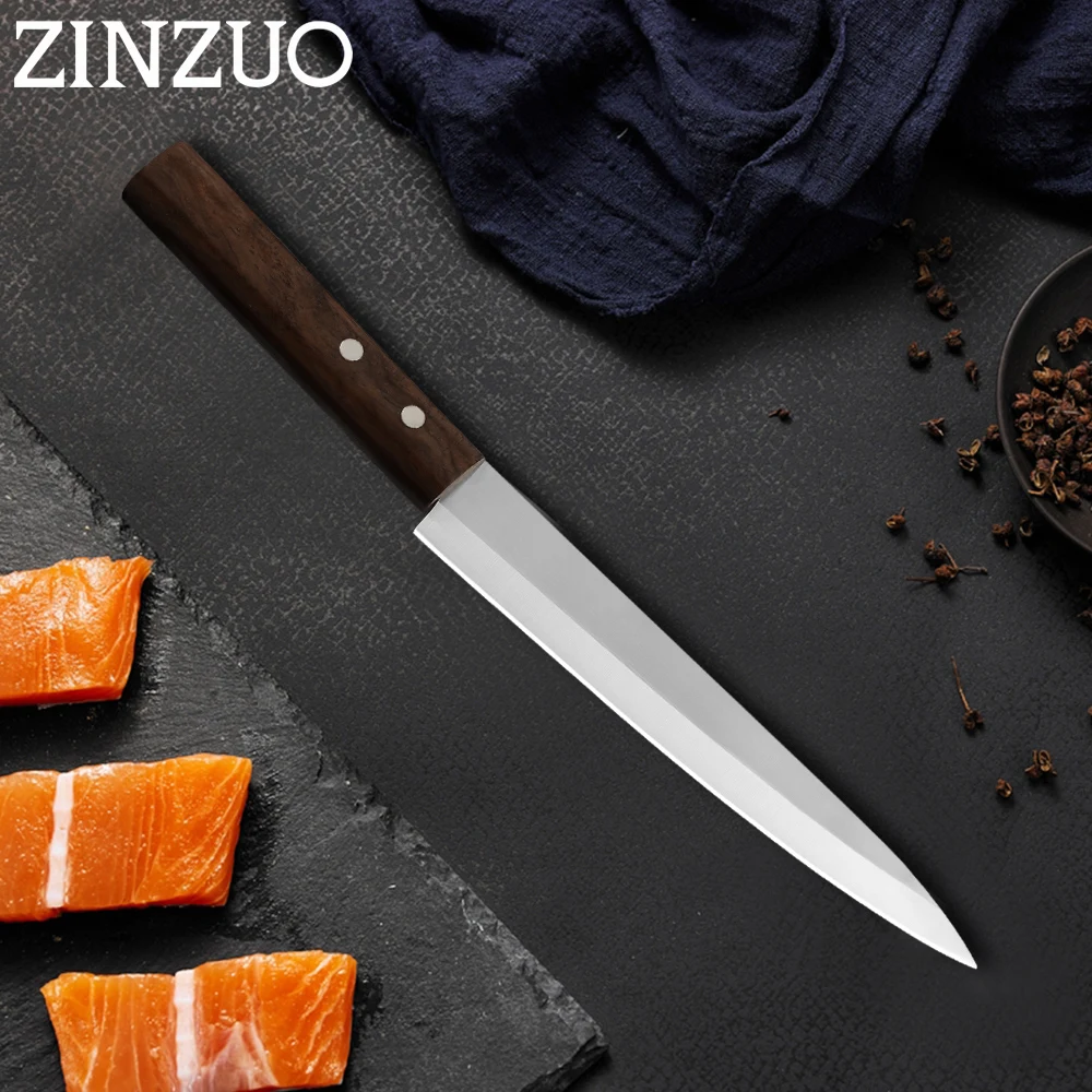 Японские ножи шеф повара ZINZUO японские лососевые для суши кухонный нож из