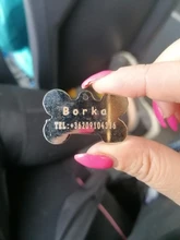 Etiquetas personalizadas con forma de hueso para perros y gatos, antipérdida, de aleación de Zinc, accesorios personalizados para cachorros