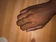 Anillos Croissant de acero inoxidable para mujer, sortija trenzada, anillo de cúpula gruesa, joyería, anillo llamativo