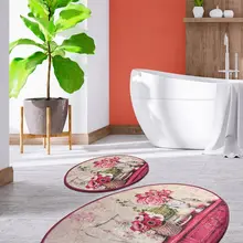 Коврики для ванной нескользящие Противоскользящие коврики Нескользящие противоскользящие винтажные Djt 2'Li набор 60X100 см-50X60 см