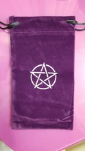 Bolsa de almacenamiento de Tarot, pentagrama de terciopelo, juego de mesa, bordado de tarjetas, bolsa con cordones, suministros de brujería para caja de Tarot, 1 Uds.