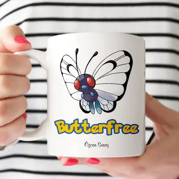 

Personalized Pokemon Butterfree White Mug Cup