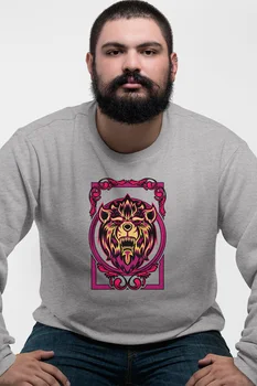 

Angemiel Wear Framed Lion Gray Men 'S Sweatshirt