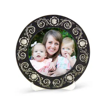 

Personalized Silver Color Rose Pattern 20 cm. Plate