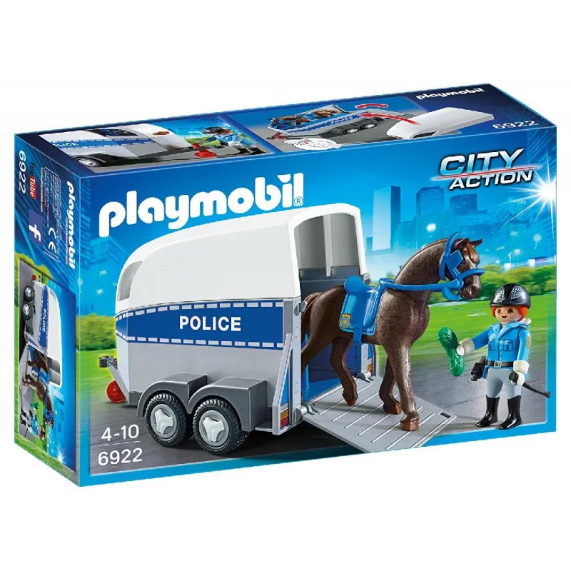 Полиция с лошадью и прицепом PLAYMOBIL 6922 | Игрушки хобби