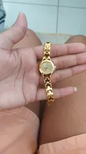 Mujer reloj de pulsera de Mujer de oro Relojes pequeño Dial cuarzo ocio reloj Popular reloj de pulsera hora Mujer damas elegante Relojes